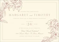 Blossom Border Wedding Invitation