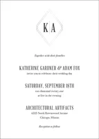 Diamond Inlay Wedding Invitation