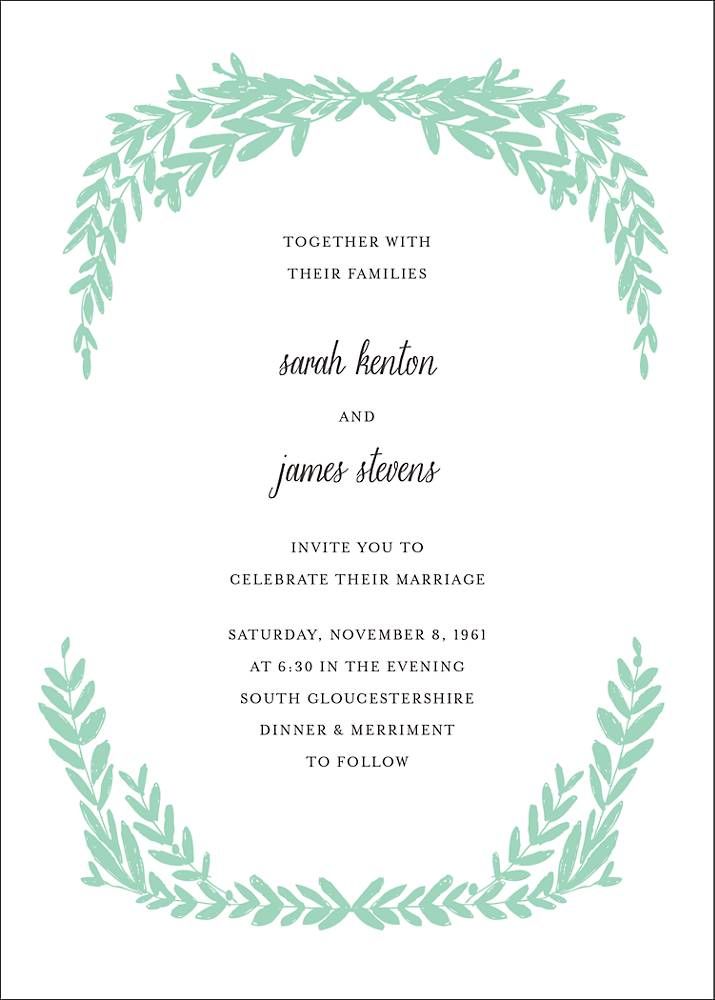 Laurel in Love Wedding Invitation