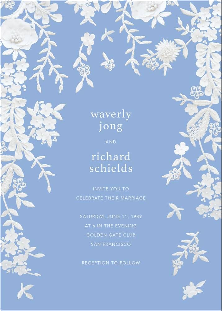 Fleurs d'Alençon Wedding Invitation