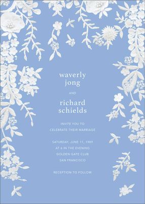 Fleurs d'Alençon Wedding Invitation