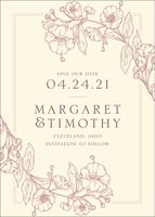 Blossom Border Save The Date Card