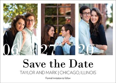 Cornered Dates Save The Date Card