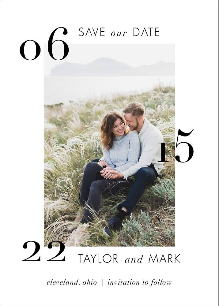 Split Date Save The Date Card