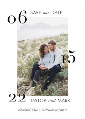 Split Date Save The Date Card