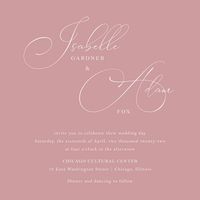 Chantilly Script Wedding Invitation