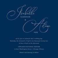 Chantilly Script Wedding Invitation