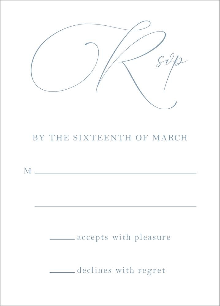 Chantilly Script Response Card