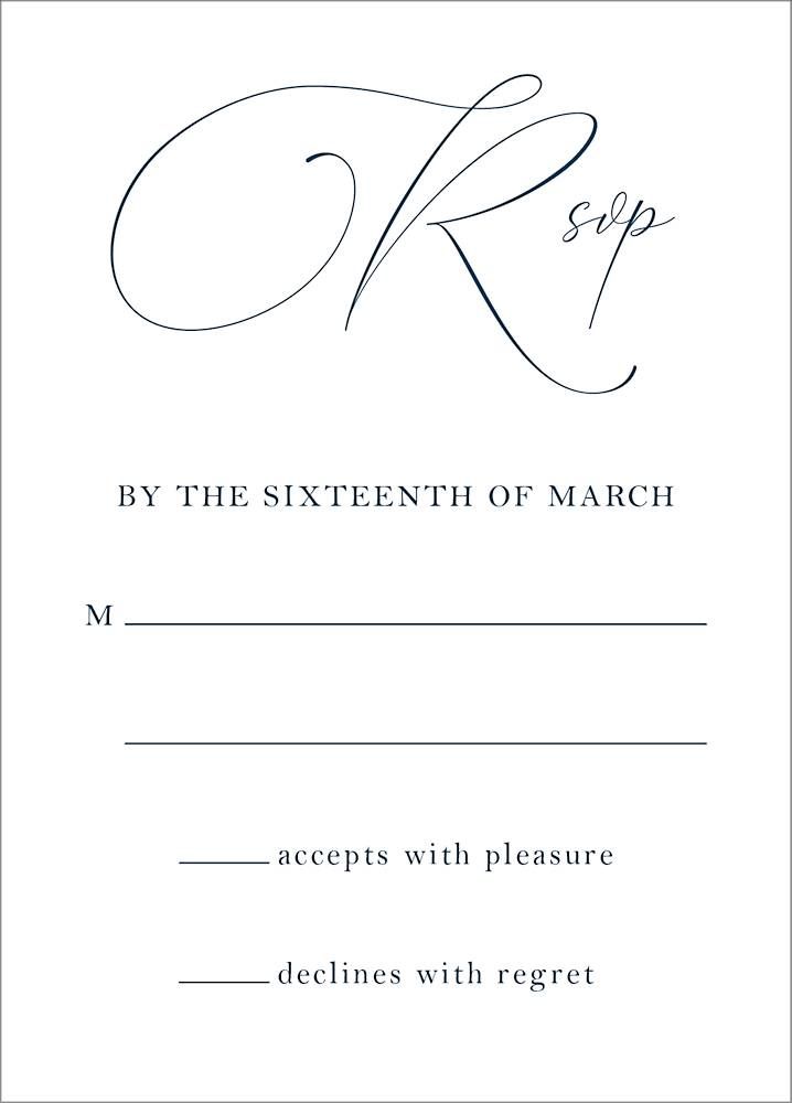 Chantilly Script Response Card