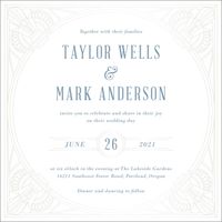 Golden Age Foil Stamped Wedding Invitation