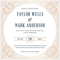 Golden Age Foil Stamped Wedding Invitation