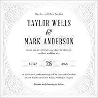 Golden Age Foil Stamped Wedding Invitation