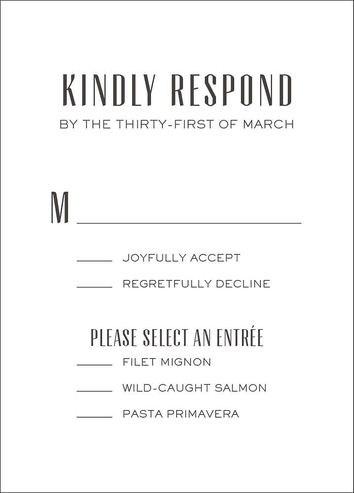 Nouveau Tulips Response Card