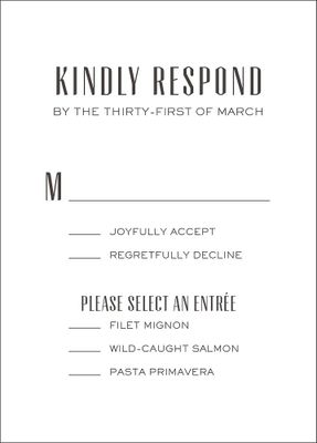 Nouveau Tulips Response Card