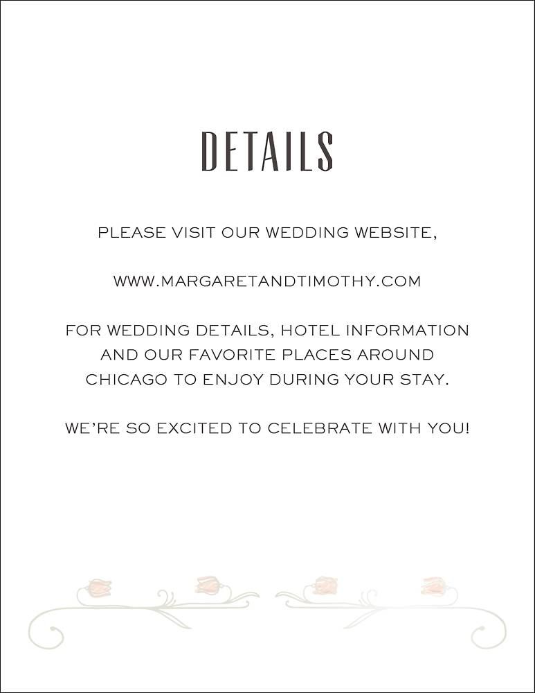 Nouveau Tulips Foil Stamped Information Card