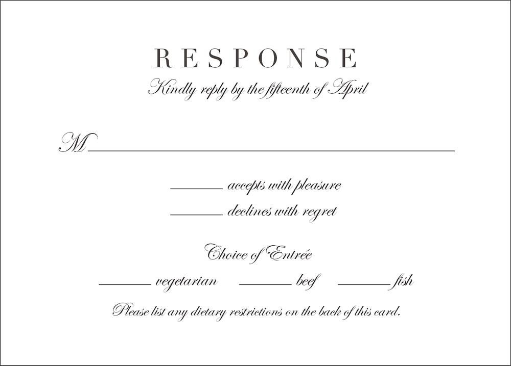 Arbor Vine Response Card