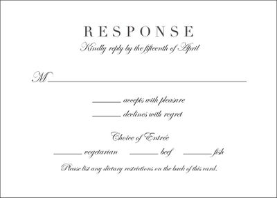 Arbor Vine Response Card