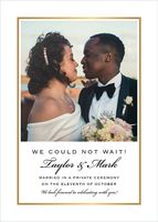 Thin Line Wedding Announcement