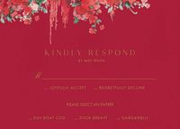 Cascading Florals Response Card