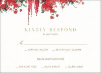 Cascading Florals Response Card