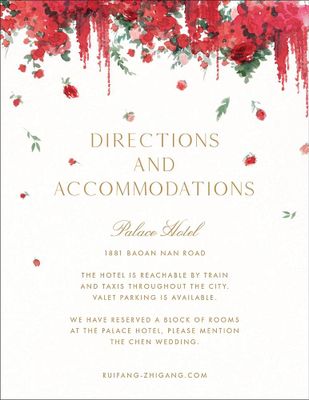 Cascading Florals Information Card