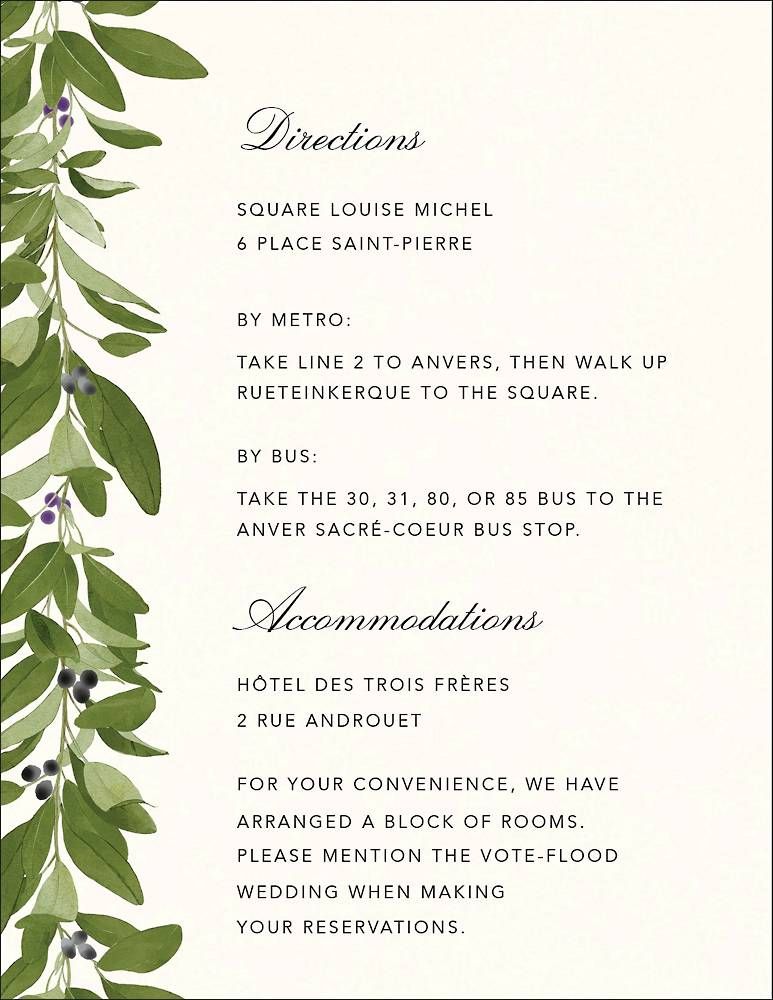 Lush Vines Information Card