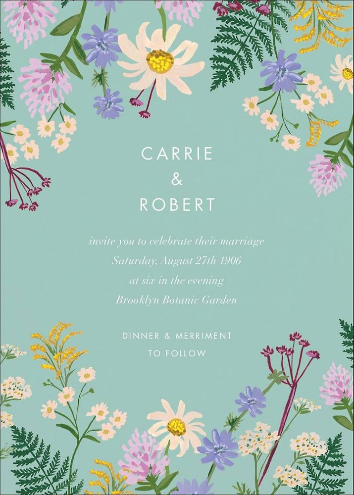 Summer Fronds Wedding Invitation