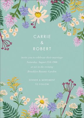 Summer Fronds Wedding Invitation