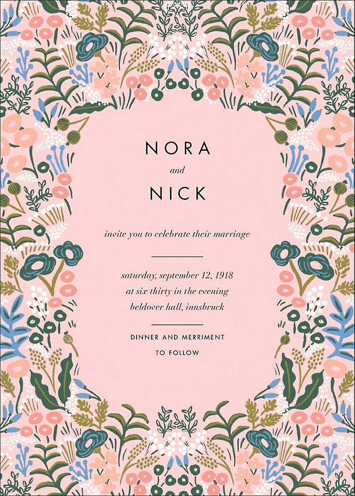 Floral Tapestry Wedding Invitation