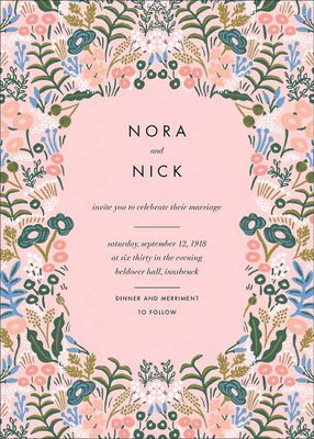 Floral Tapestry Wedding Invitation