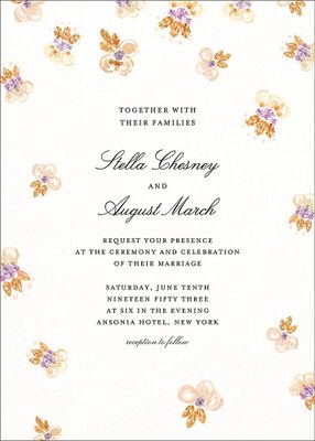 Petal Cascade Wedding Invitation