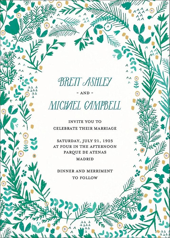 Pine and Dandy Wedding Invitation