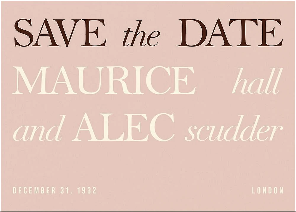 In Writing Pink Save the Date Card