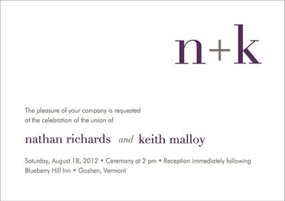 Initials Wedding Invitation