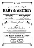 Bistro Wedding Invitation