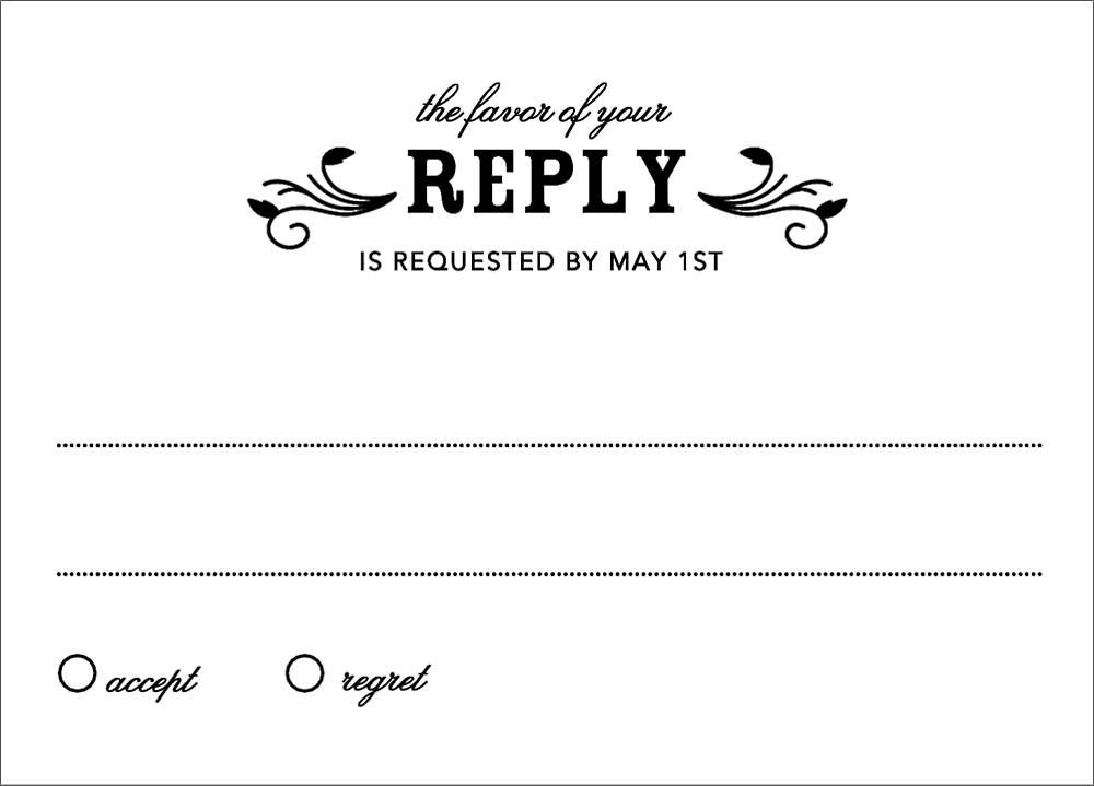 Bistro Wedding Response Card