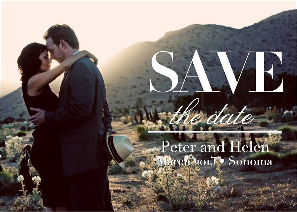 Elegant Photo Save the Date Card