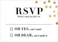 Foil Stamped Confetti Wedding Response Card