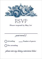 Vintage Floral Wedding Response Card