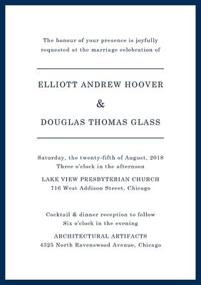 Hemingway Wedding Invitation