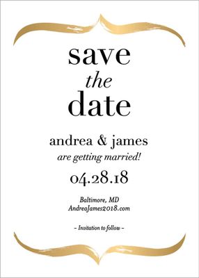 Foil Stamped Boulevard Save the Date Card