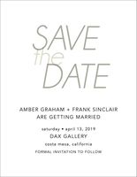 Modern Monogram Save the Date Card