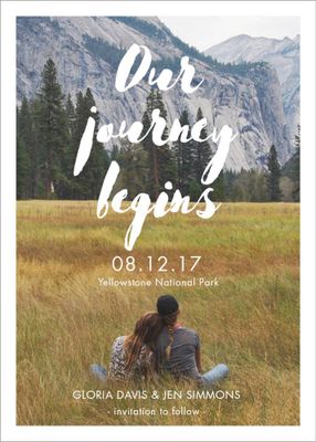 Our Journey Begins Photo Save the Date Card