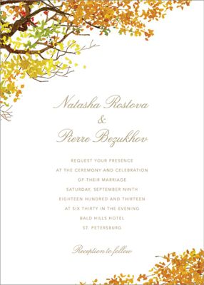 Autumn Boughs Wedding Invitation