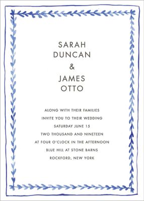 Branch Border Wedding Invitation