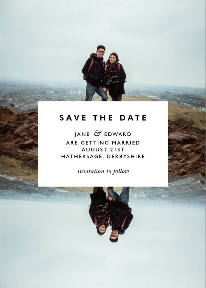 Center Cut Out Save The Date