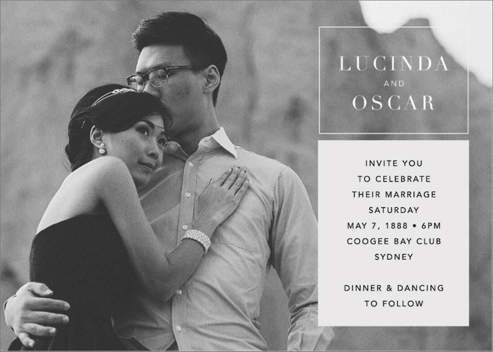 Chronicle Wedding Invitation