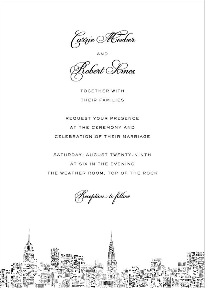 City Lights II Wedding Invitation