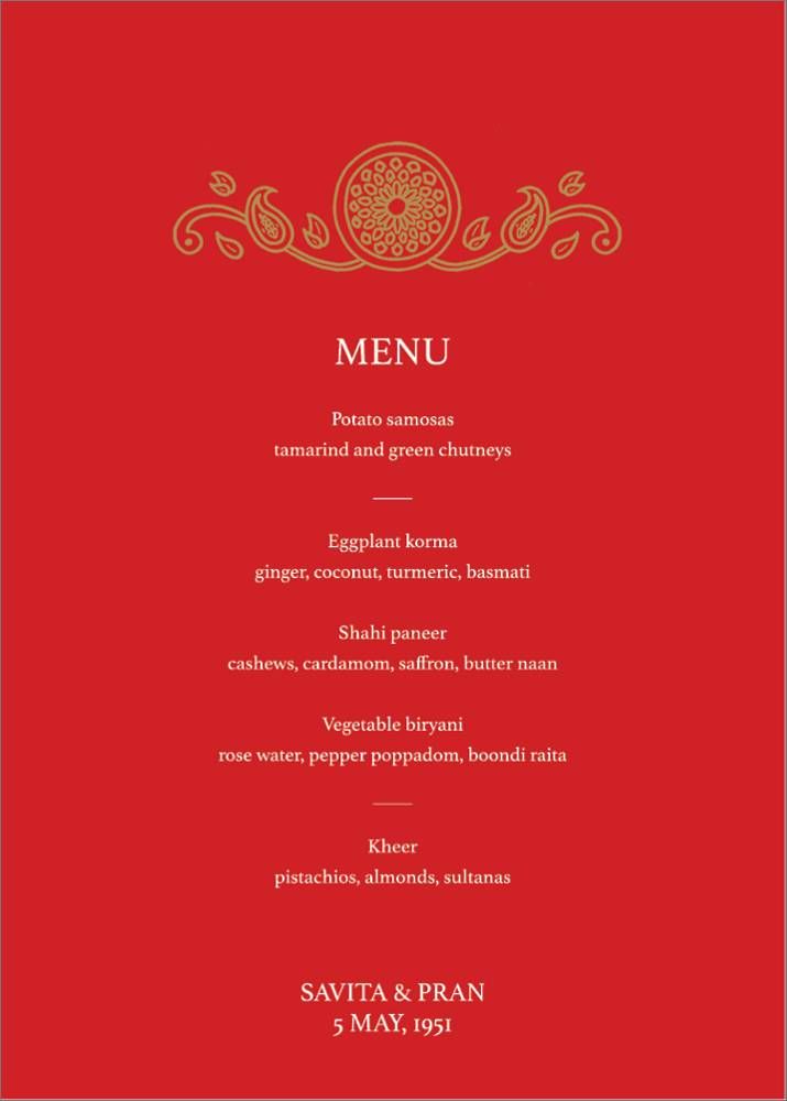 Dvaar Menu