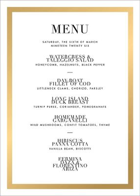 Editorial II Foil Menu